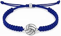 Vista 26 de Sportybella Volleyball Charm Bracelet- Adjustable Bracelets with Volleyball Charm. Ideal Volleyball Gifts & Souvenir for Volleyball Players. Unisex
