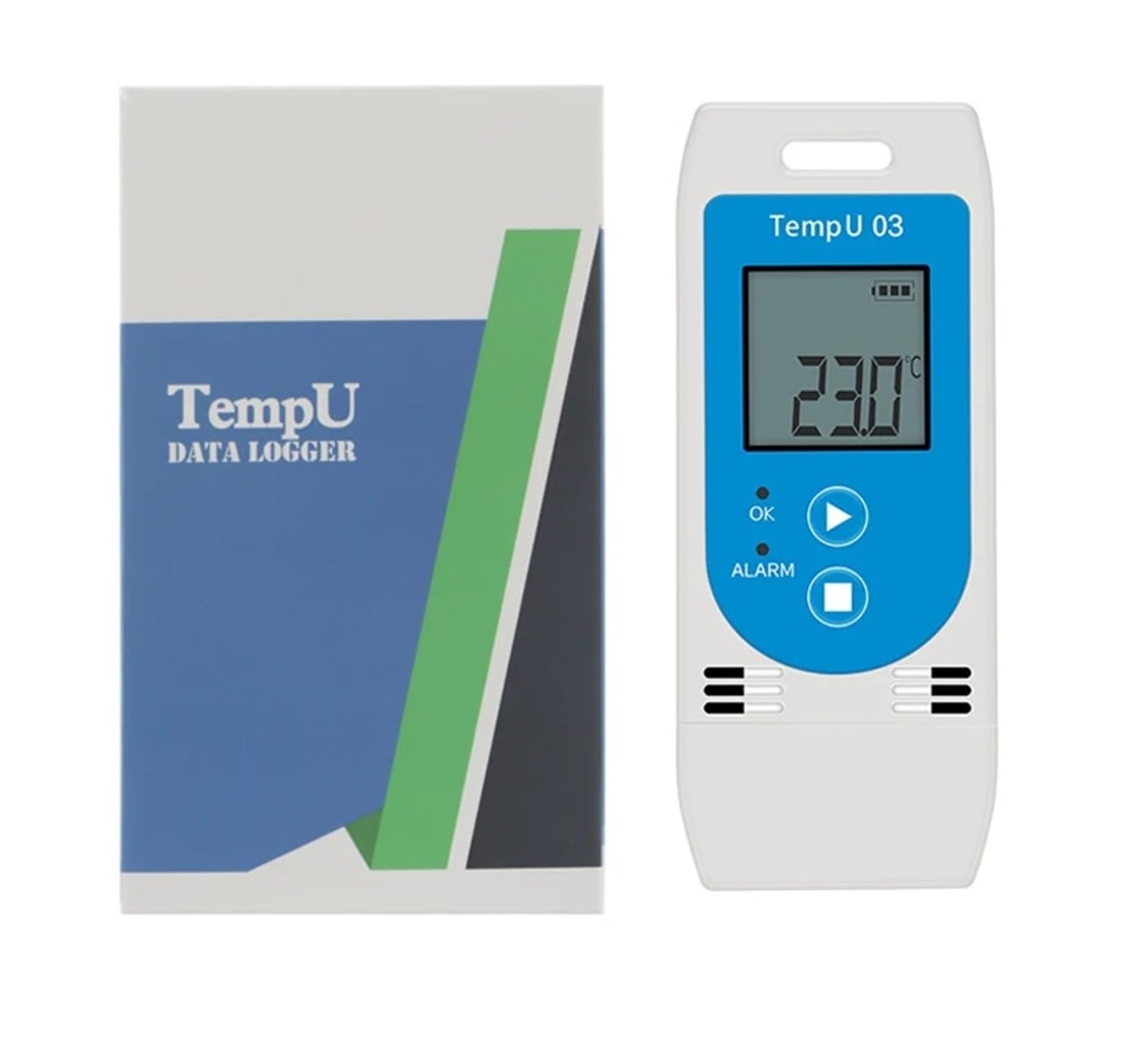 Rejestrator danych Rejestrator danych temperatury i wilgotności TempU03/TempU04 z 32 000 punktów rejestracji i dużej pojemności(TempU03)