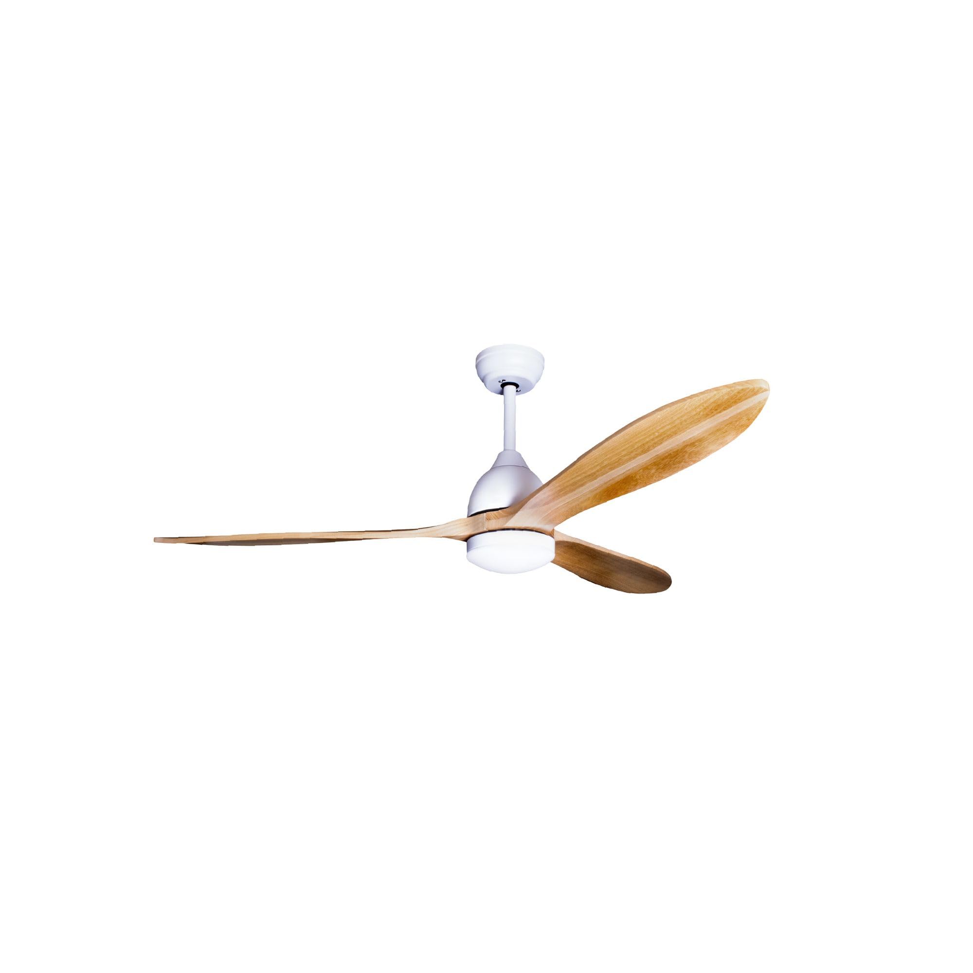 Eclipse Deckenventilator mit Beleuchtung, Leise mit 6 Windstufen, App und Fernbedienung, Sommer und Wintermodus, 3 Holz- Rotorblätter, 4500 m³/h, CTT 3000 K - 6500 K, Modell: Airora XL