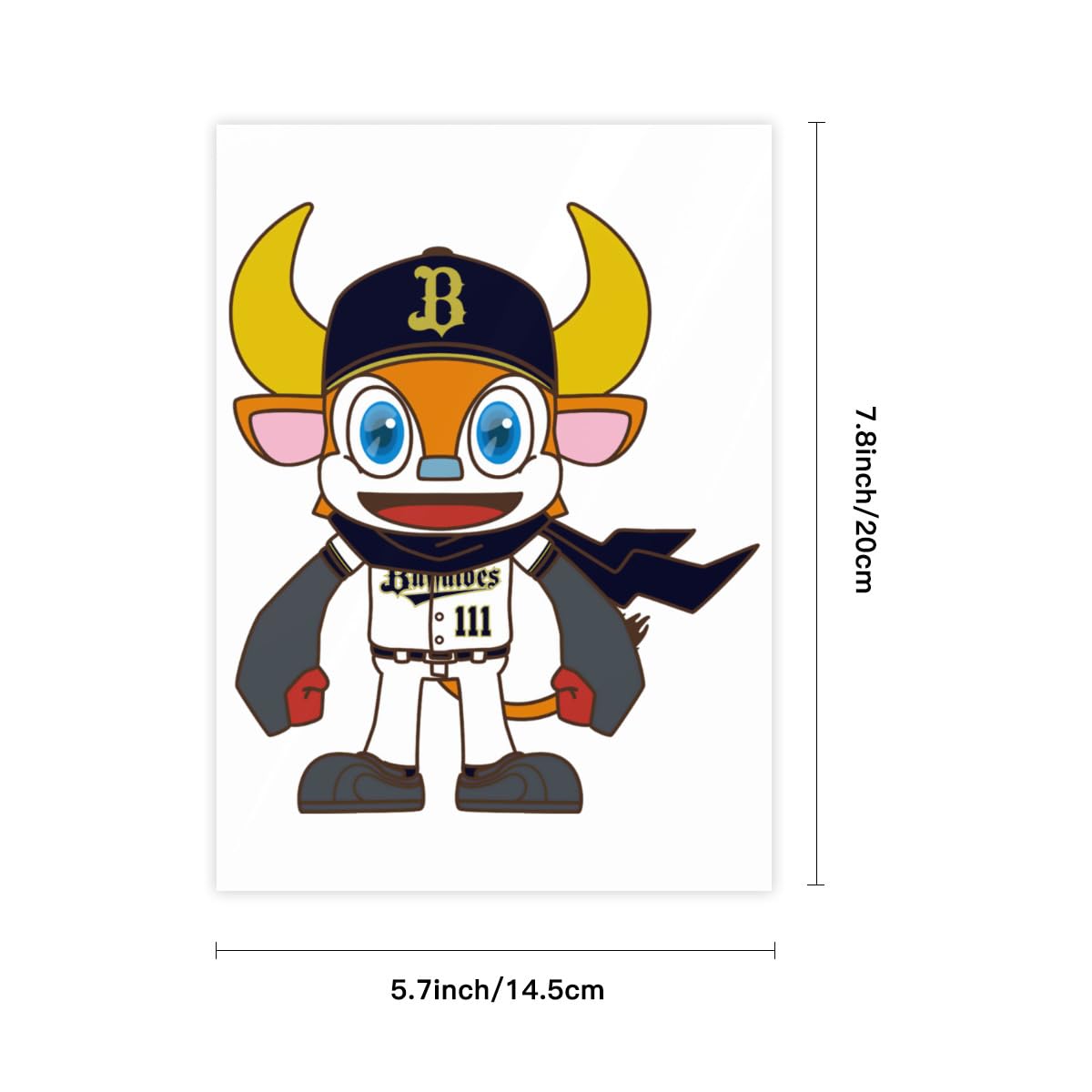 Amazon.co.jp: オリックス・バファローズ 1枚 クリスタルステッカー