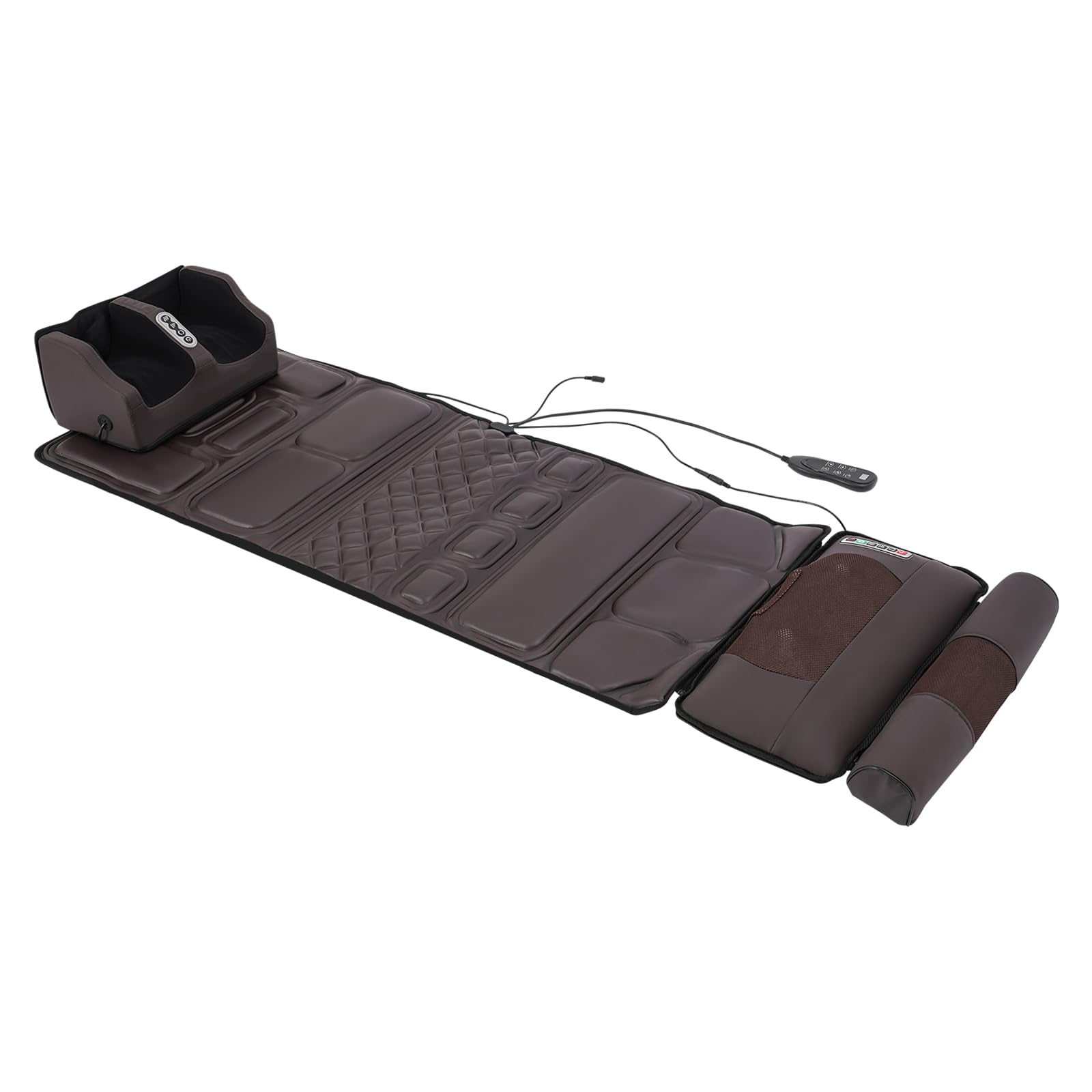 Massagesitzauflage, 36W Massageauflage 130x60cm Ganzkörpermassagematte, Massagematte, Massagekissen mit Fußmassagegerät Kann auf einem Sofa, Sessel, Bürostuhl oder Esszimmerstuhl
