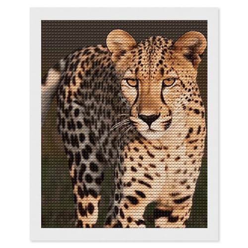 Peinture diamant 5D guépard sauvage broderie diamant adulte décoration