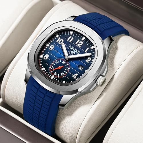 Image of NIBOSI Watches for Men Fashion Business Casual Men's Watch Waterproof Chronograph Date Men Wrist Watch Stainless Steel Strap
