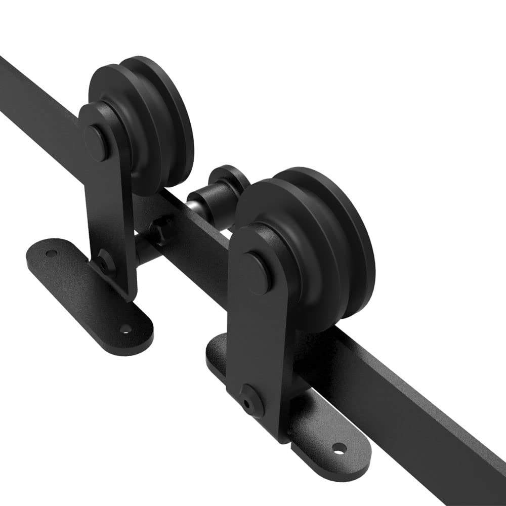 Kit rail porte coulissante 294 cm ultra robuste pour double porte en T