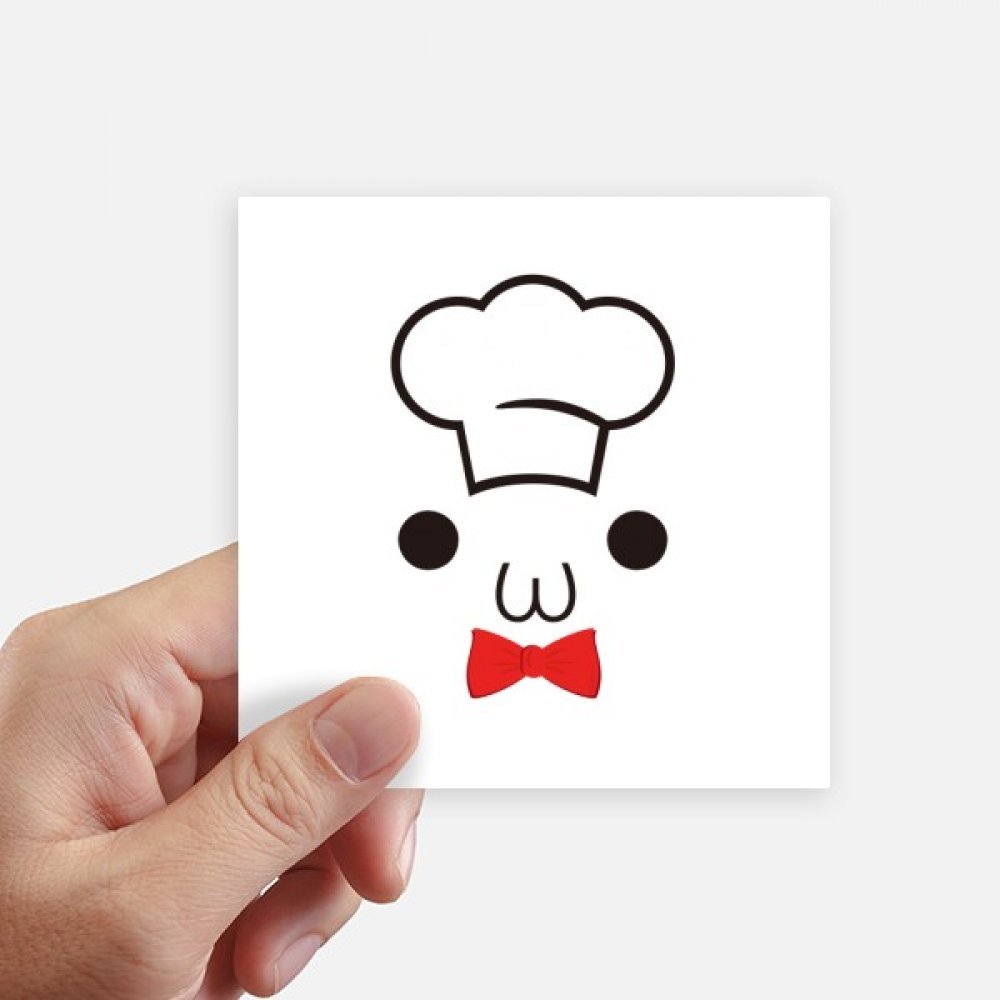 DIYthinker Lovely Face I Am A Chef Expression Sticker Square Waterproof Stickers Wallpaper Car Decal