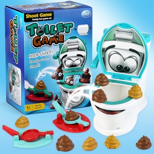ALLROAD Poop Toilet Shoot Game for Kids - Family Party Games for Game Night - Fun Board Game for Kids and Adults - Super Entertaining Games for Family Dinner, Reunion and Other Occasion