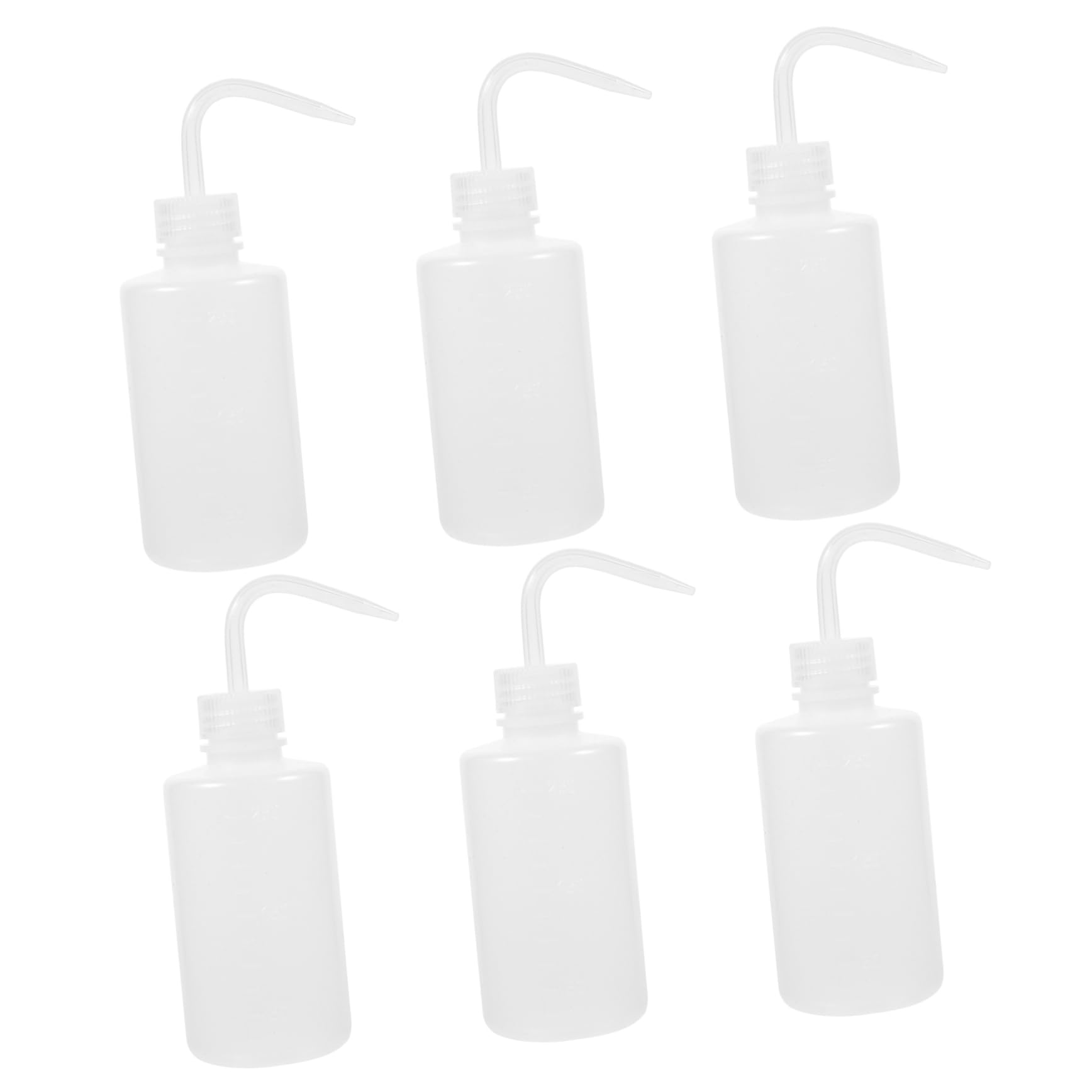 HEALEEP Rinse Pot Set 6pcs Plastic Washing Bottle Refillable for Shampoo Lotion
