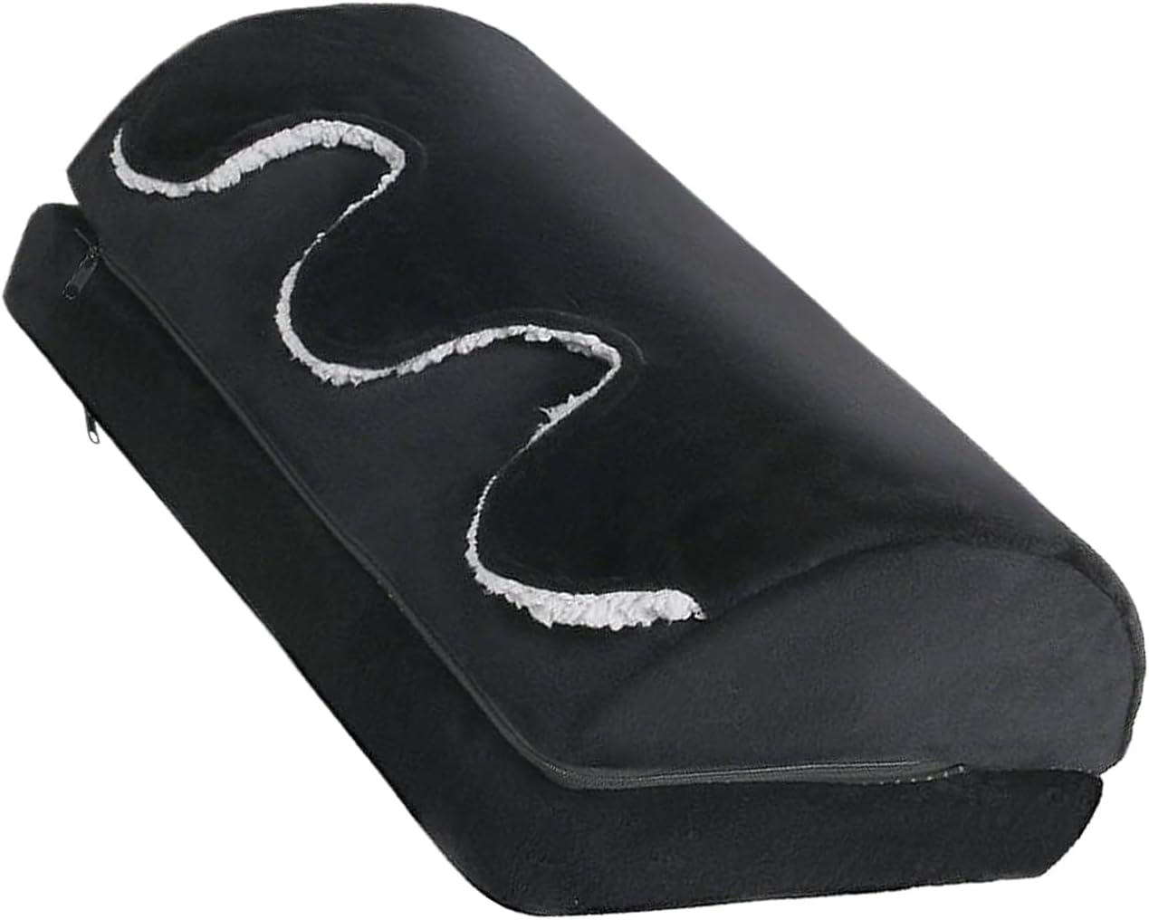 Office Footstool – Warm Double-Layer Footrest, High-Resilience Leg Pillow, Detachable Cover Design | Adjustable Height Support for Desk Comfort, Enhancing Feet Relaxation During Extended Work