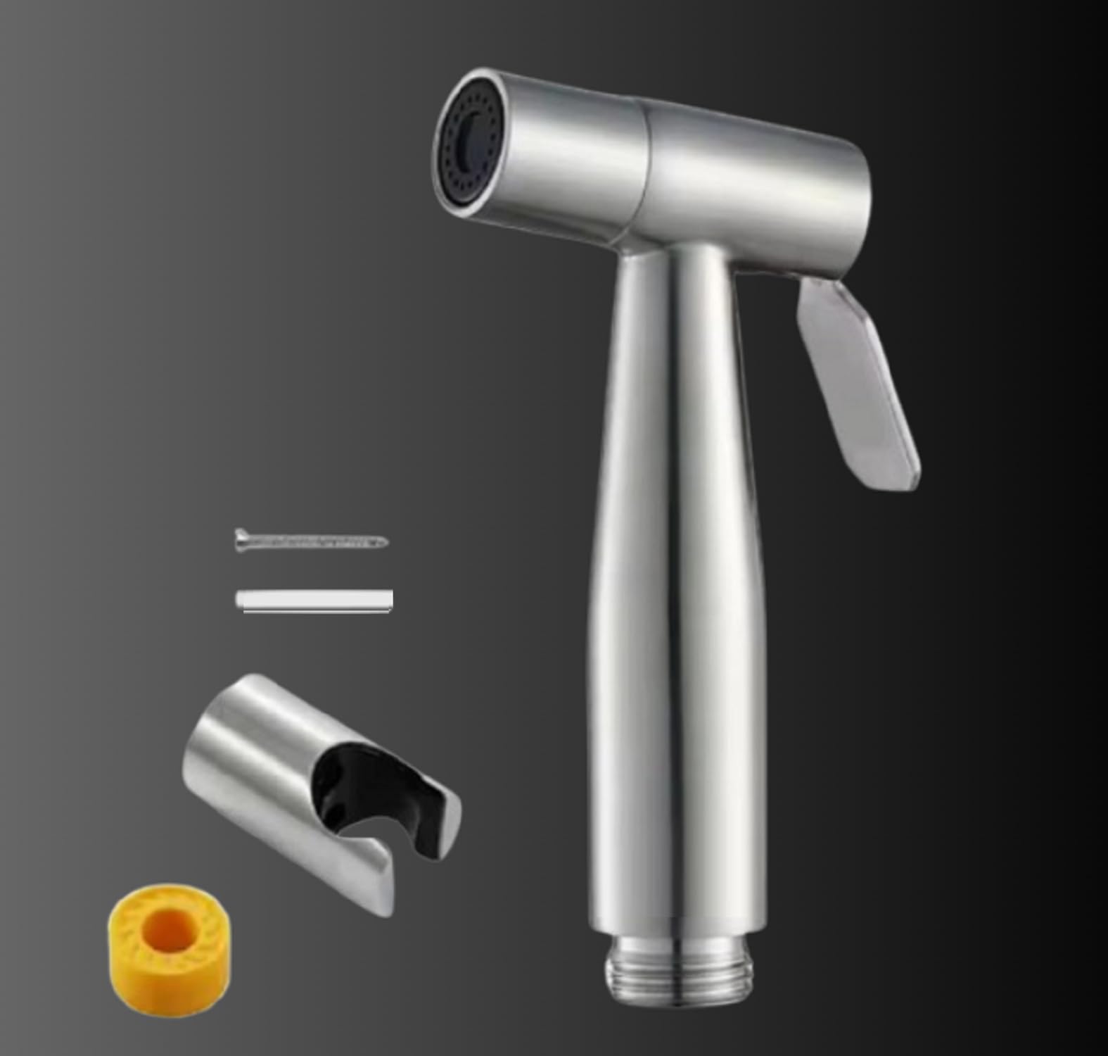 PEFKO PFK060 Stainless Steel Heavy Duty Health Faucet Gun Only for Bathroom/Washroom/Toilet, Brushed Finish [ Free Hook & Teflon Tape ] (SS304 [ Pack of 1 ], Silver) (B0DCTWL471) Amazon Price History, Amazon Price Tracker