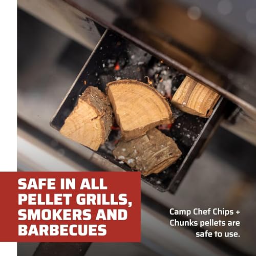 Image of Camp Chef Premium Hardwood Chips - Wood Chips for Smoking & Outdoor Grilling - Compatible with Pellet Grills, Smokers & Barbecues - Made in The USA - Apple, 192 cu in (Pack of 3)