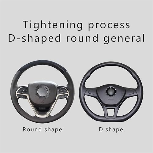 Miniatura 2 de Funda para volante de automóvil, funda de cuero para volante de automóvil, funda antideslizante para volante, protector universal de 15 pulgadas