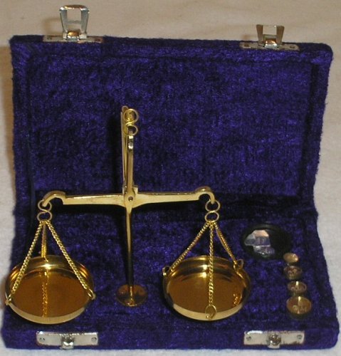 Collectible Badges Brass Balance Scale