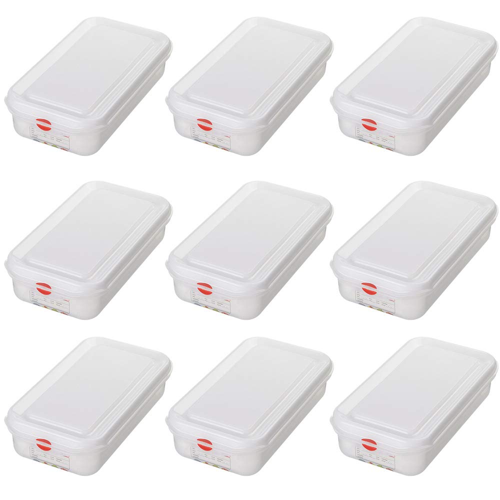 9 recipientes herméticos con tapa, 325 x 176 x 65 mm, 2,5 litros