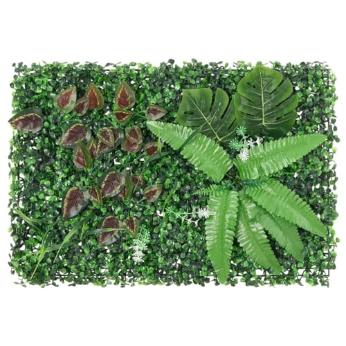 vidaXL Clôture à Plantes Artificielles 6 pcs, Panneaux de Haies, Brise-vue d'Intimité, Écran de Décoration Jardin Extérieur, Vert 40x60 cm