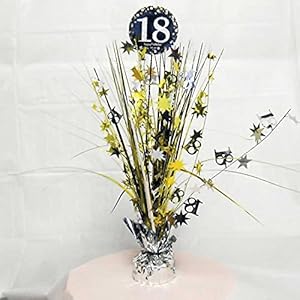 amscan 10132710 18e Spray Centrepiece Glittery Gold-33cm-1 Pc