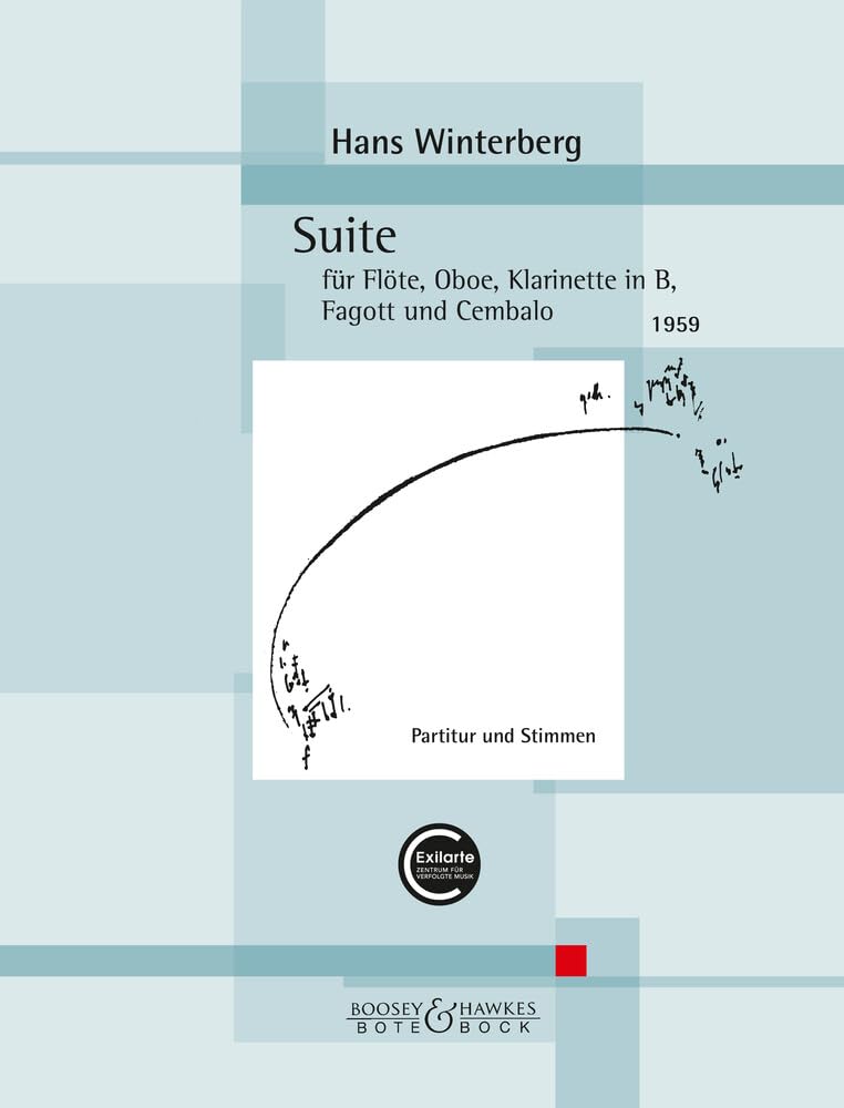 Suite pour flûte et clarinette hautbois basson partition musique de chambre avec clavecin