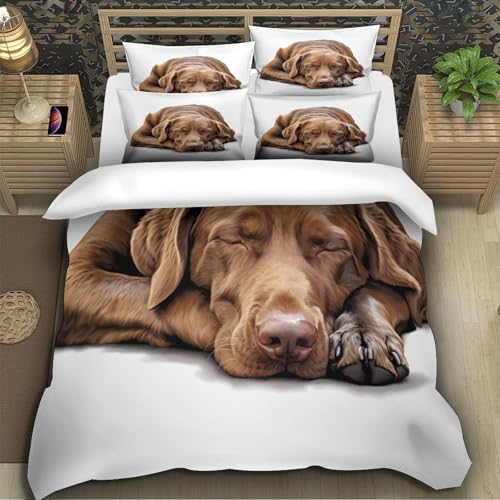 Housse de couette bouledogue king en microfibre ultra douce