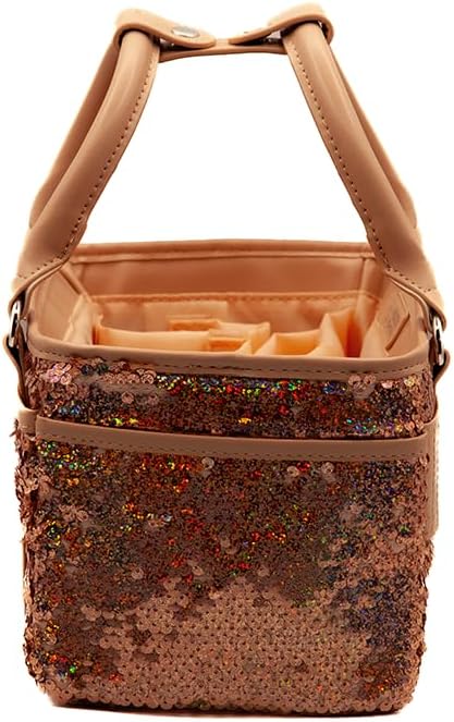 SPARKLE Rink Tote – Reversible Flip Sequin Figure Skating Bag – Structured Organizer Fits Tissue Box & Water
