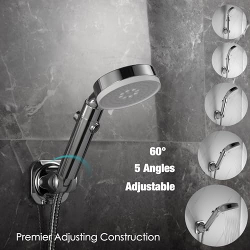 Rivoods SHOW04 Hand Held Shower Head Holder - 5 Angles Adjustable thumb #3