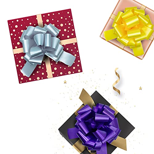 10 Pcs 4.7'' Ribbon Pull Bows For Gift Present Wrapping, Gift Bows For Wedding, Birthdays & Anniversaries Ribbon Bows For Flowers & Basket Decoration Large Bow For Gift Wrapping (Purple) #TOP7