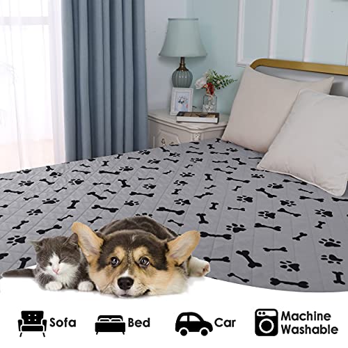 Image of Waterproof Dog Bed Cover - nanbowang Pet Blanket Sofa Couch Furniture Protector for Kids Children Dog Cat, Reversible (40x50 Inch Pack of 1, Grey)