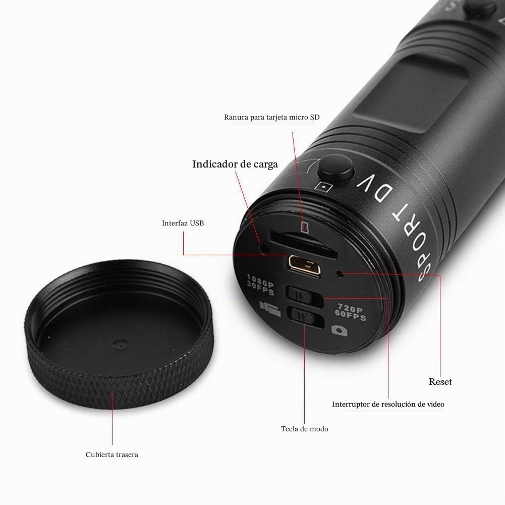 Mini Sport Camer, portátil, Full HD 1080P, Impermeable, cámara para Deportes al Aire Libre, USB para Deportes al Aire Libre, Aventura Extrema al Aire Libre, práctica cámara para Casco