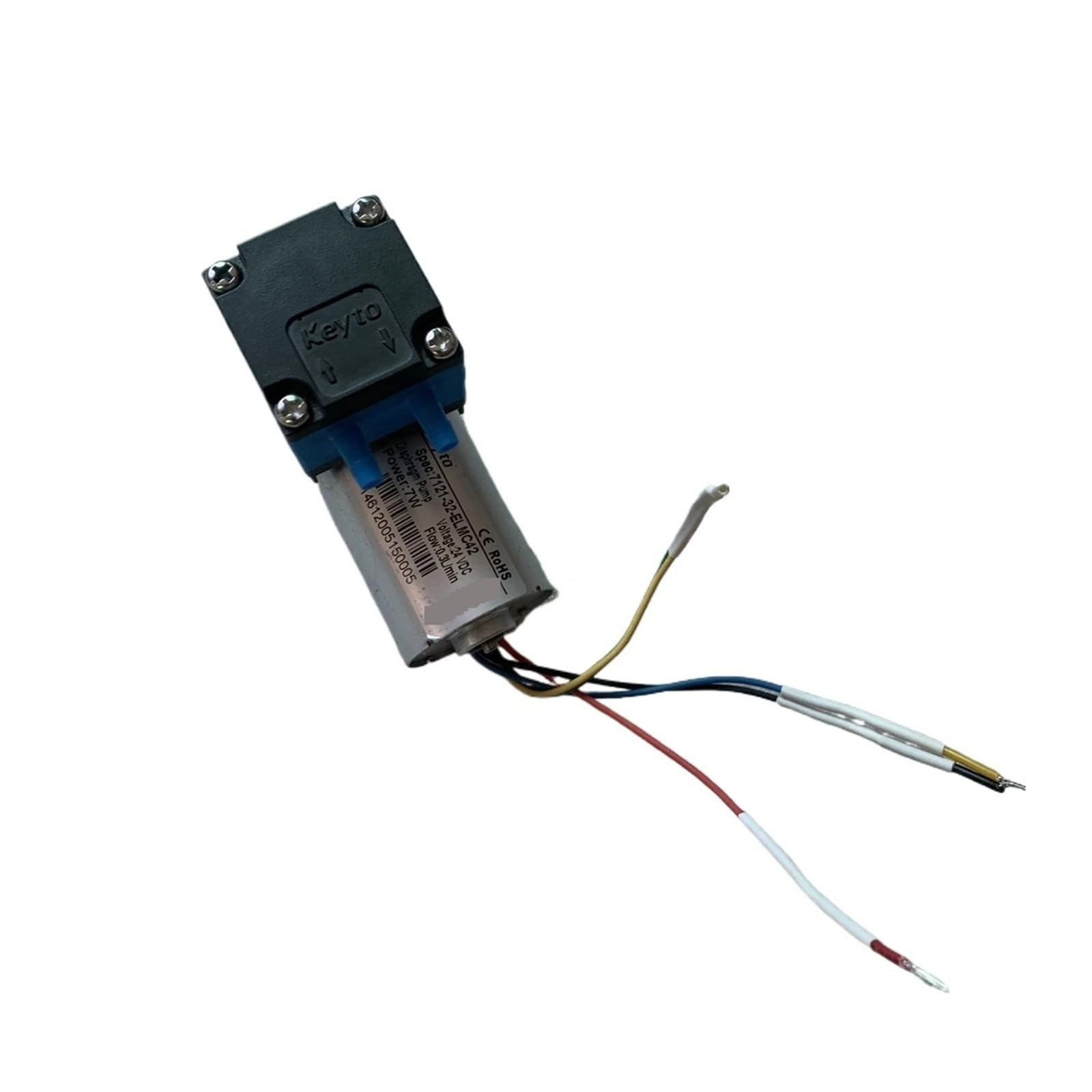 Bomba de diafragma silenciosa de 24V y 7W para un caudal constante de 0.3L/min