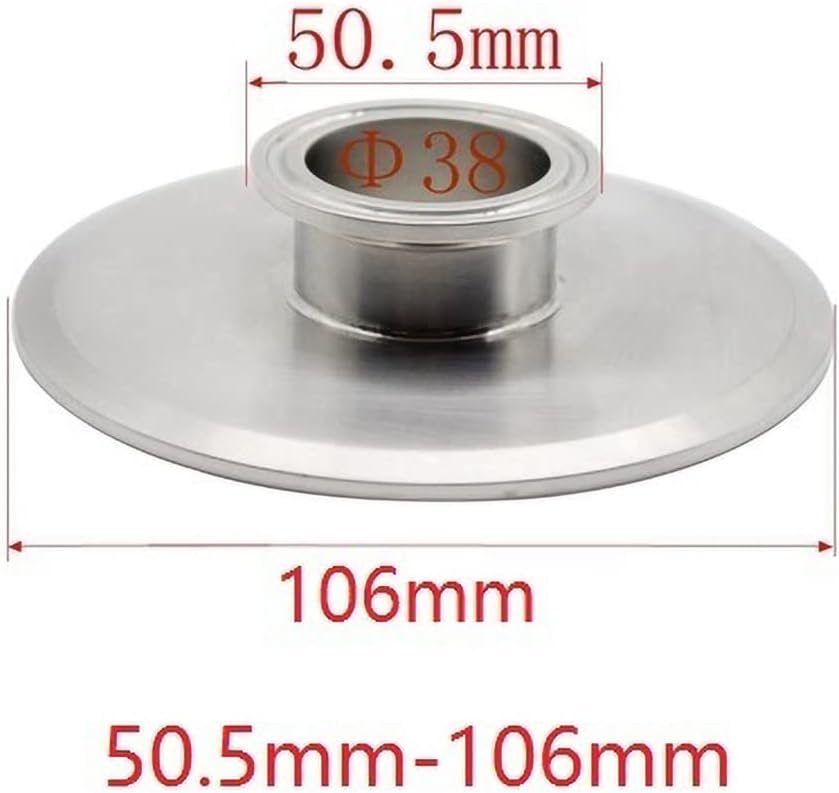 1PCS Tri Clamp Reducer Flange OD End Cap Reducing SUS 304 Stainless Steel Sanitary,50.5mm×106mm
