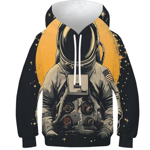 Hoodie astronaute pour garçons de 13-15 ans avec pull à imprimé 3D