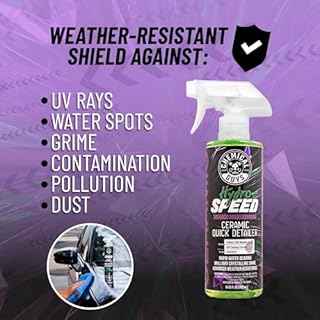 Chemical Guys HydroSpeed Ceramic Quick Detailer Spray - SiO2 Shine Car Detailer Spray for Cars, Trucks, SUVs, Motorcycles and RVs, Boosts Gloss, Hydrophobic Protection and Slickness, 16 oz