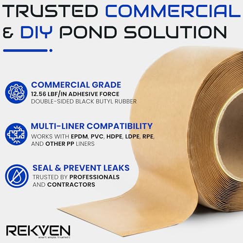 Pond Liner Seam Tape Double Sided Butyl Glue 9m x 7.6cm