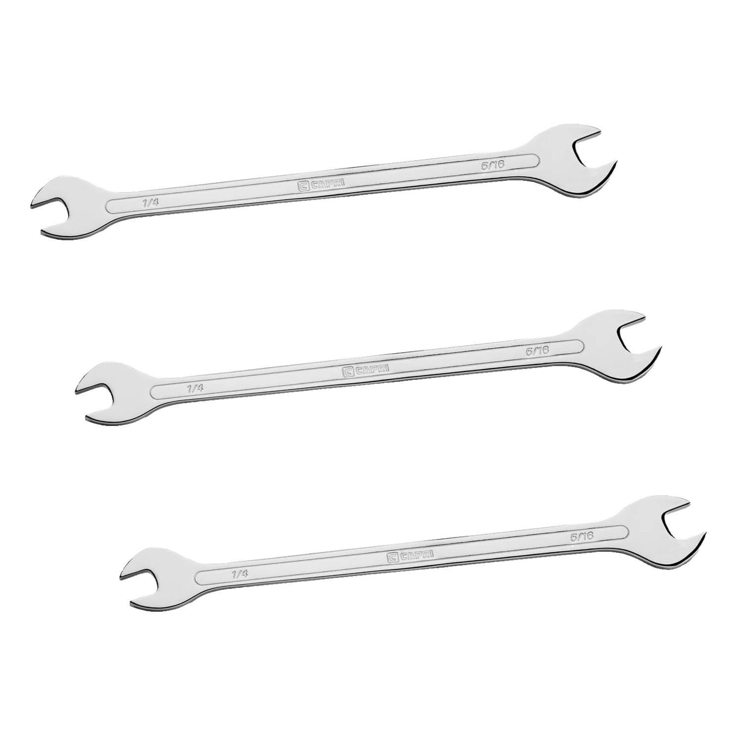 Capri Tools 1/4 in. x 5/16 in. Super-Thin Open End Wrench, SAE - 11850-14516 (Pack of 3)