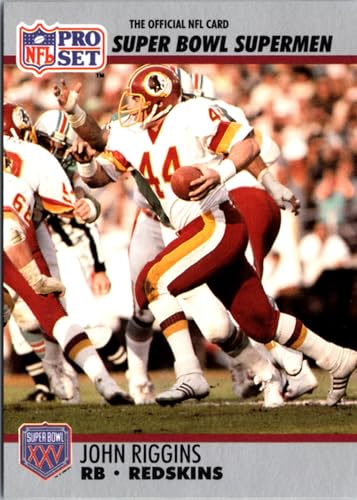 John Riggins football card (Washington Redskins) 1990 Pro Set #42 Super Bowl Supermen