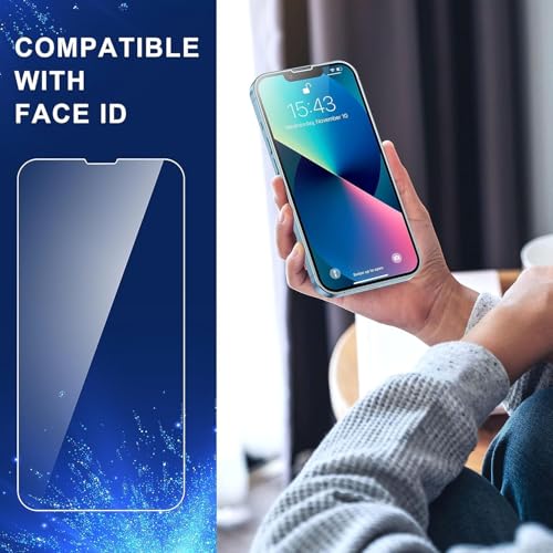 Image of AIBEX Military-Grade Tempered Glass Screen Protector Compatible For Iphone 13 Mini With Edge To Edge Coverage And Easy Installation Kit (5.4 Inches) for Smartphone