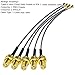 TUOLNK IPX MHF1 to SMA Cable, SMA Female to MHF1 UFL Female WiFi Pigtail Grey Cable for Network Card 1.13mm Coaxial Coax Cable Low Loss 6inch (15cm) 5Pack