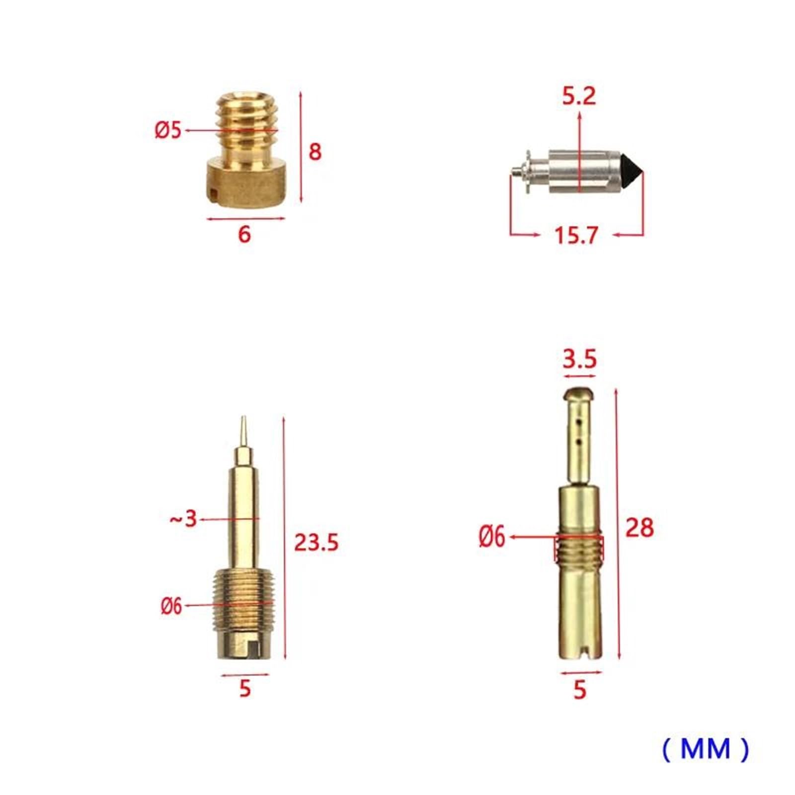 Kit carburador Kit De Reparación De Carburador De Motocicleta para para Shadow 125 VT125C VT125 VT 125 C 125cc Piezas De Reconstrucción De Carburador reconstrucción reemplazo Kit(Conjunto 2)