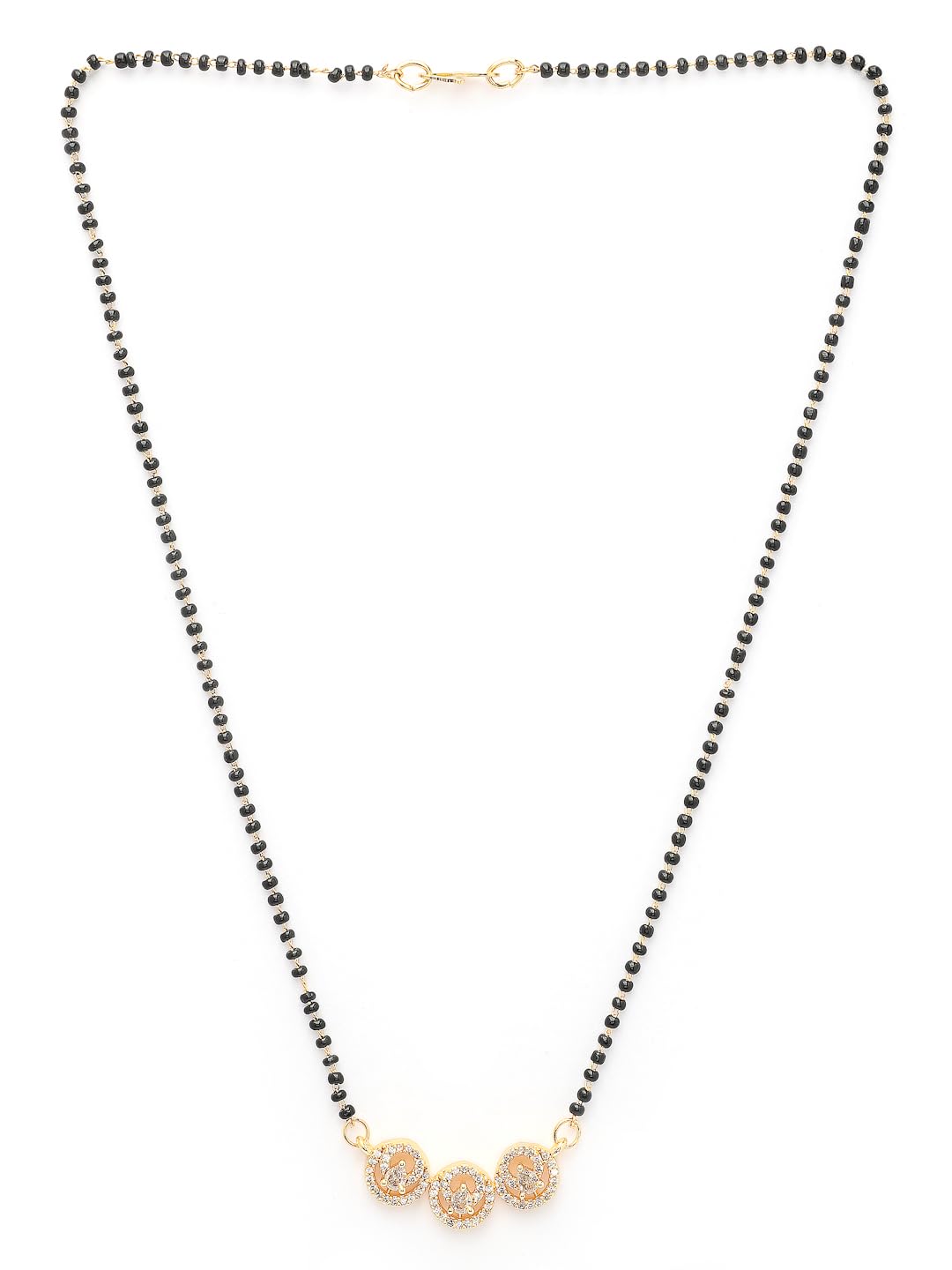 adiva 18K Gold-Plated Designer Mangalsutra with Beads & Shimmering Cubic Zirconia Accents, Traditional Stylish Mangalsutra for Women Party, Wedding, Bridal, Occasion, Festive-picture-39