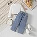 Toddler Baby Girl Denim Outfit Sleeveless Solid Ribbed Crop Tank Top Ripped Jeans 2 Piece Girl's Fashion Clohtes (AA-Ivory, 4-5T)