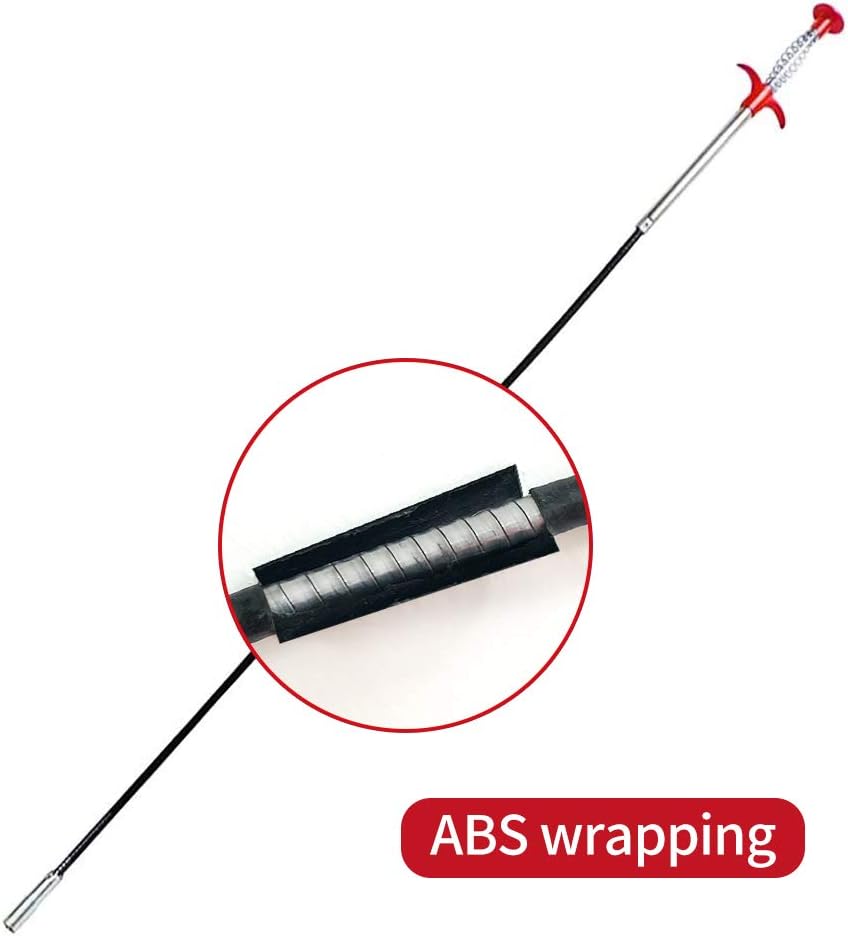 5.25 ft (1.6m) Drain Snake Clean Claw,Gripper Pickup Grabber Tool Pipeline Dredge Hook Cleaner,Drain Auger Hair Catcher,Drain Clog Remover Cleaning Tools for Kitchen Bathroom Tub Toilet Washbasin