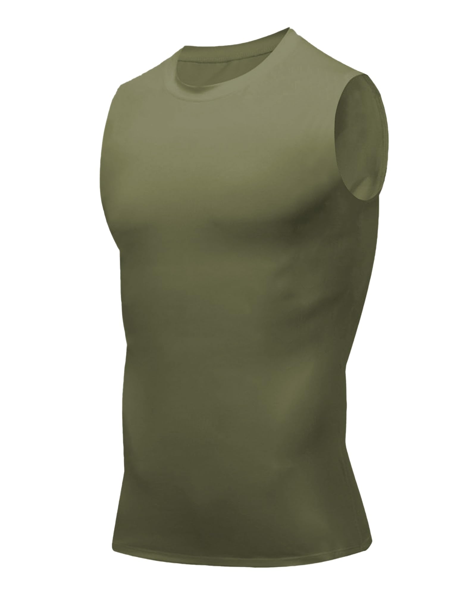 Compression Shirt Men Slimming Body Shaper Vest Crewneck Workout Tank Top