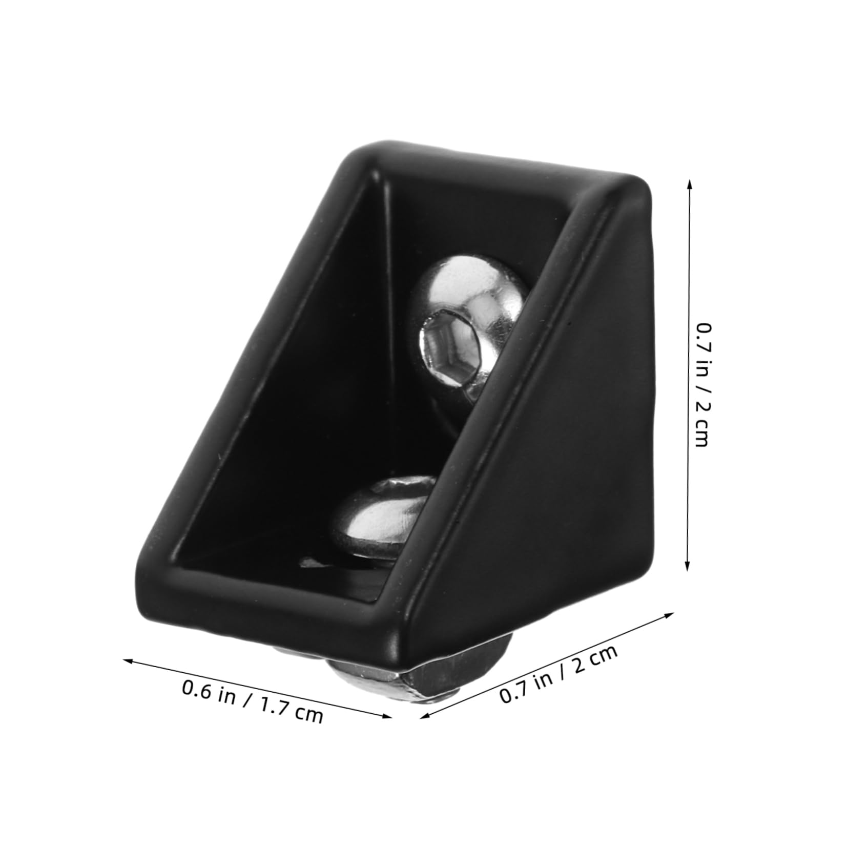 OSOLADY 20 Sets Aluminum Profile Angle Bracket Aluminum l Bracket Aluminum Profile Brackets 90 Degree Bracket Corner Bracket Connector 2020 Aluminum Extrusion Bracket Black Aluminum Alloy