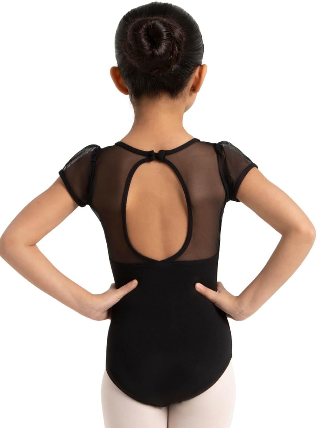 Capezio Girls' Capezio Puff Sleeve Keyhole Back Leotard - Girls