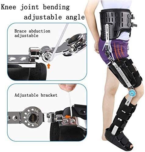 Rodilleras menisco y ligamento para Artritis Ortesis de fijación del pie del tobillo de la rodilla, cómoda ortesis de tobillo ajustable orthosis fractura de la pierna y ortótica de las extremidades in