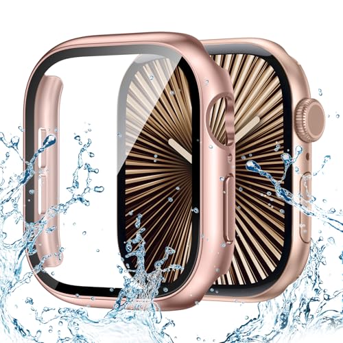 Neitra pour Apple Watch Serie 11/10 42mm Coque de D'écran Étanche, Anti-Rayures Protection Écran en Verre Trempé, Coque de Protection Intégrale, Boîtiers de Protection pour iWatch 42mm