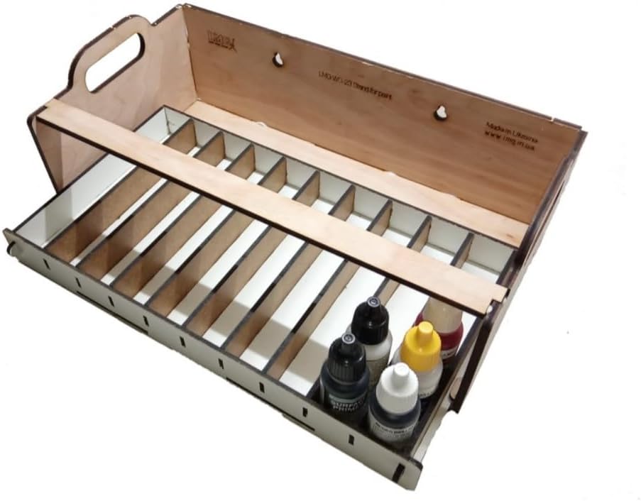 Single Paint Storage Stand 80x25-35 mm Scale: Universal Material – Plywood 4 mm + HDF 3 mm LMG WO-23