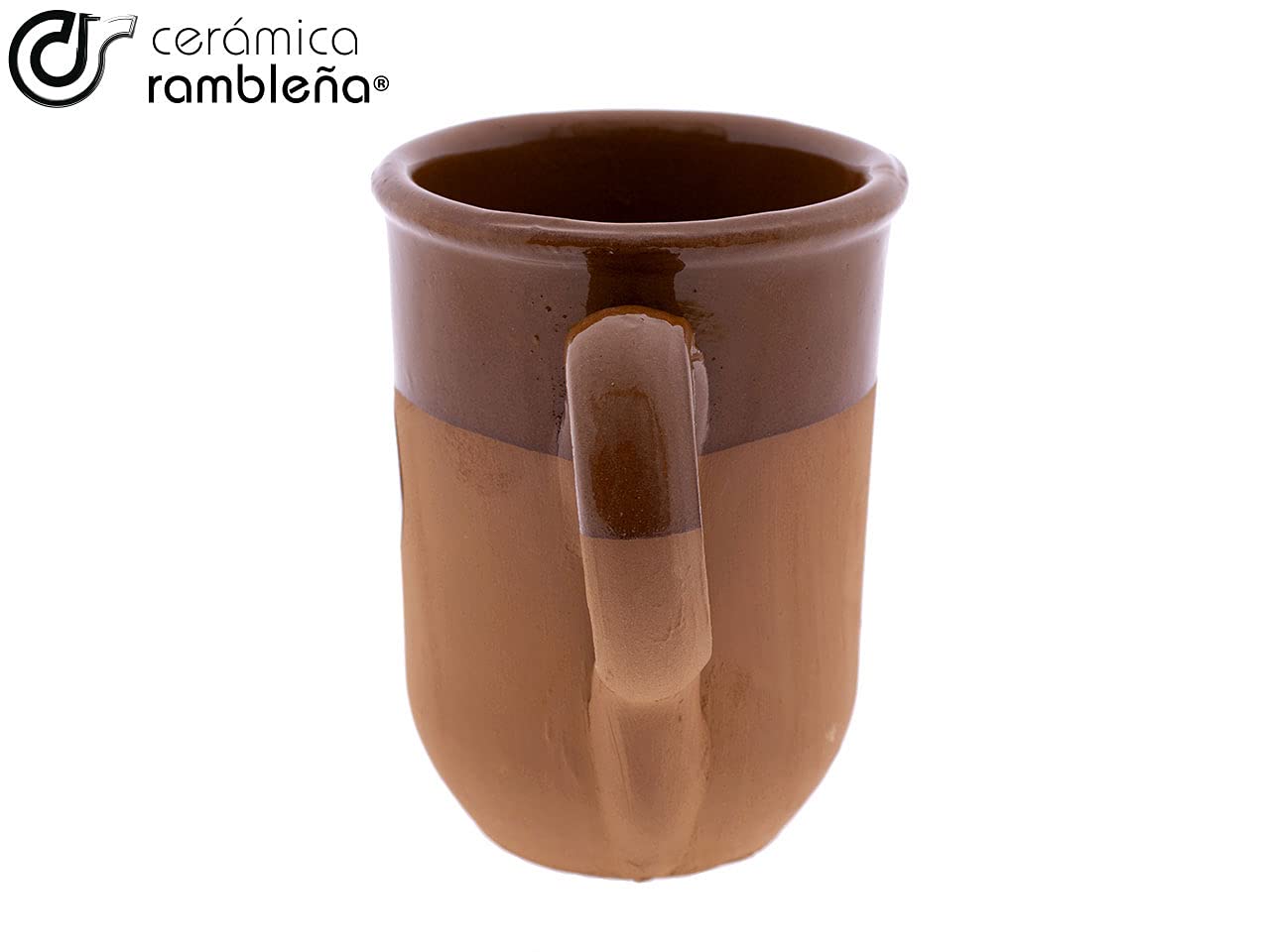 Set Brocca 1.5L + 4 Bicchieri Birra 330ml In Terracotta CERÁMICA RAMBLEÑA - Fatto A Mano In Spagna - Ceramica Rustica Rossa Per Acqua E Vino