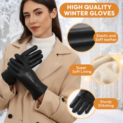 Image of Air Curvey Womens Winter Touch Screen Leather Gloves