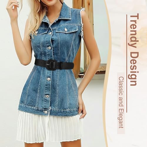 WHIPPY Women Leather Belt Candy Color Fashion Square Buckle Belt Ladies Belt for Jeans Pants Dresses4