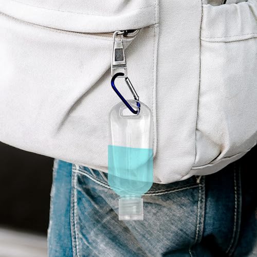 30 Portable Empty Plastic Bottles with Lids and Hooks 50 ml PVC Travel Size Refillable Containers for Hand Sanitizer Lotion Shampoo3