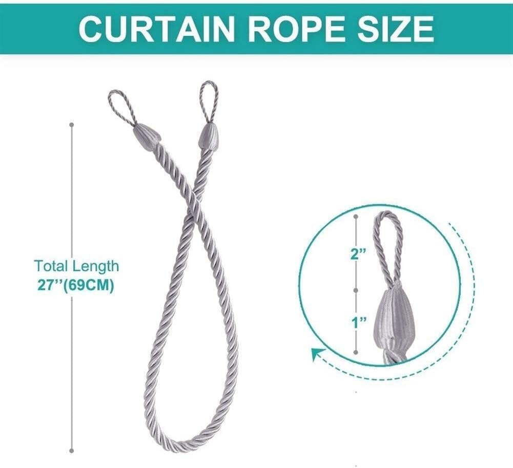 Decorative Drapery Ropes Window Treatment Tiebacks Modern Curtain Holdbacks Curtain Tie Backs Tiebacks Window Drapery Ropes Hold Backs Home Holder Decorative Curtain Rope Curtain Tiebacks,1PCS